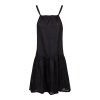 Šaty lněné LINEN BLACK krátké (Velikost XS)