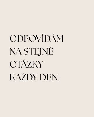 Odpovídám na otázky o oblečení každý den. Jednoduché otázky — ale dobré. Tak jsem si je začala zapisovat. 🤍