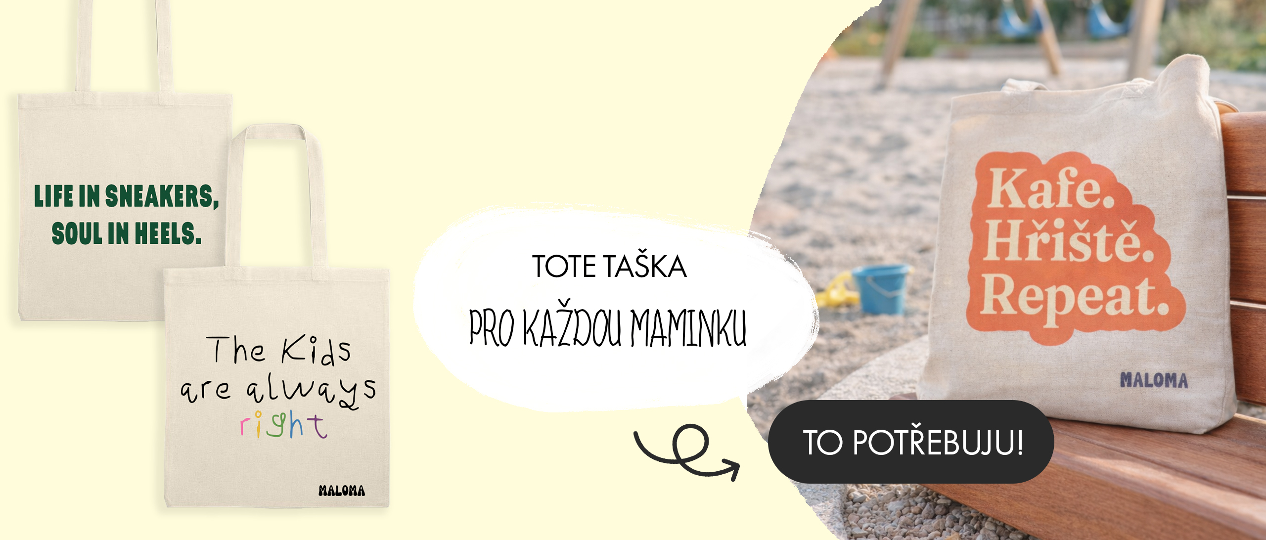 TOTE BAGS PRO MAMINKY