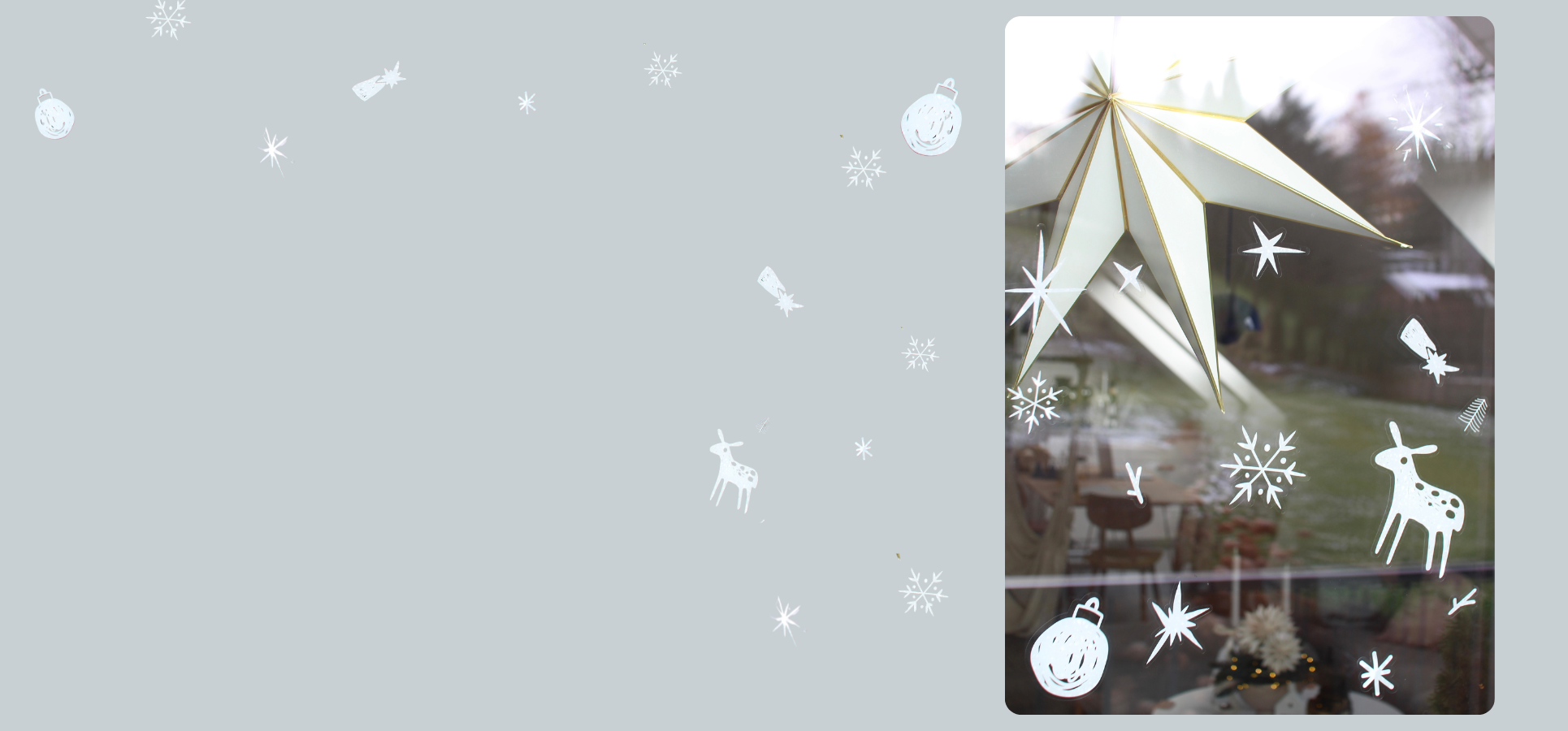 Zimní samolepky na okno