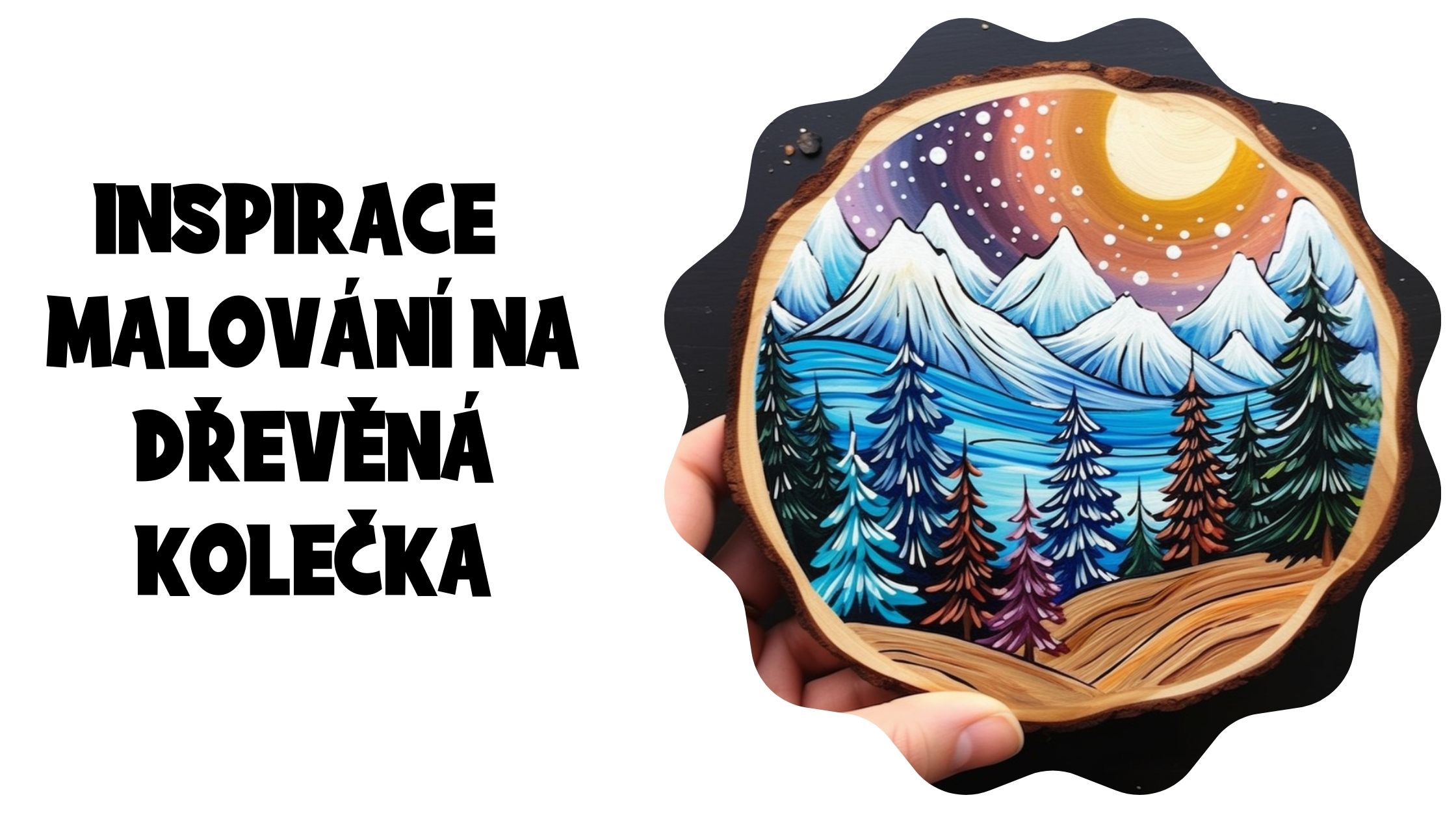 Inspirace na malování dřevěných koleček