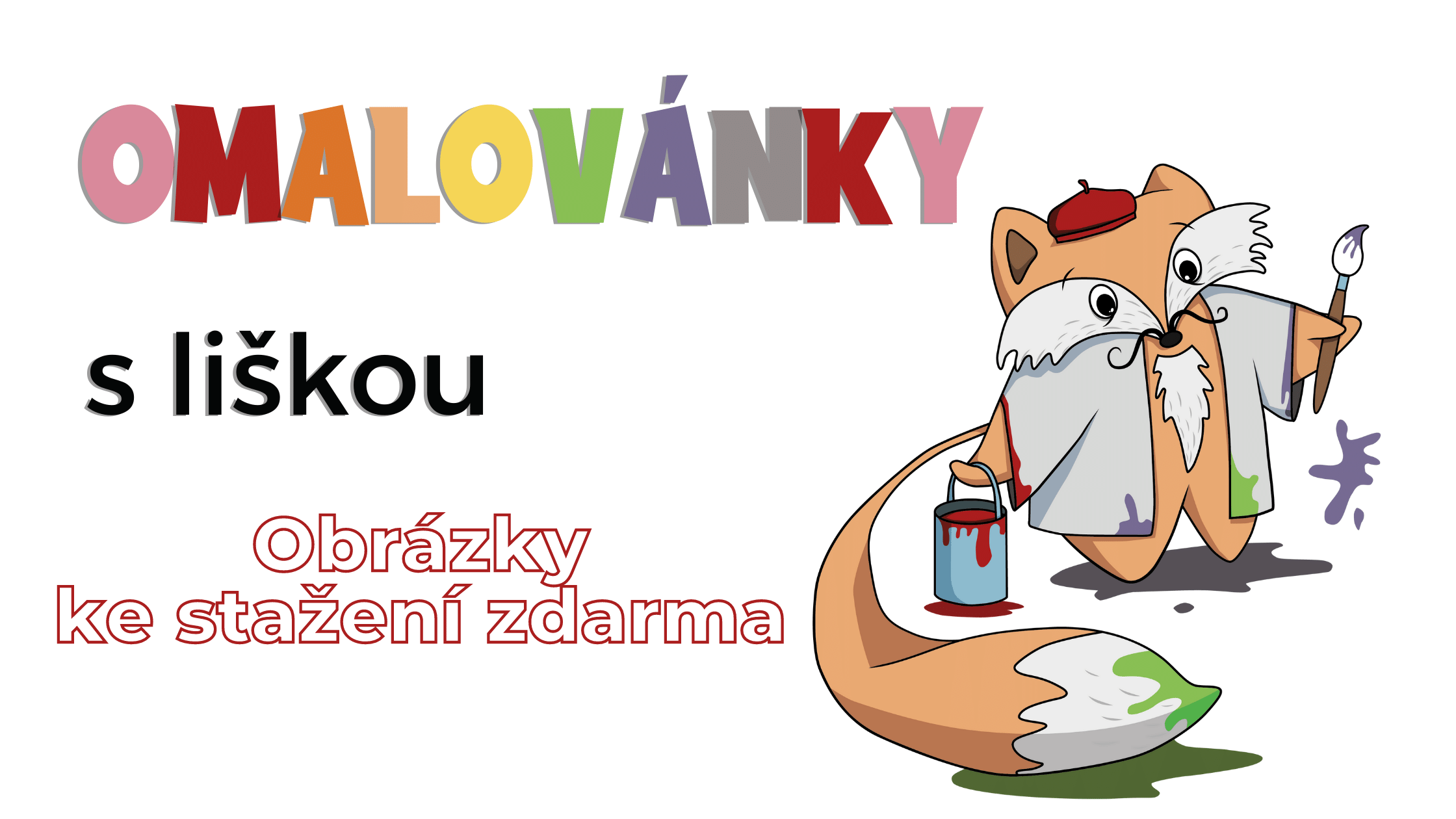 Omalovánky s liškou z Malovaného kamínku