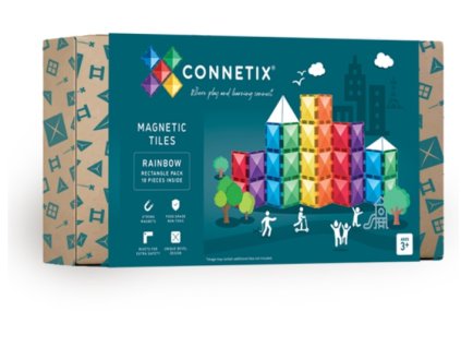 Connetix - Magnetická stavebnice duhové obdélníky - 18 dílů