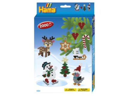 HAMA zažehlovací korálky MIDI - dárkový box - Vánoce - 2000ks
