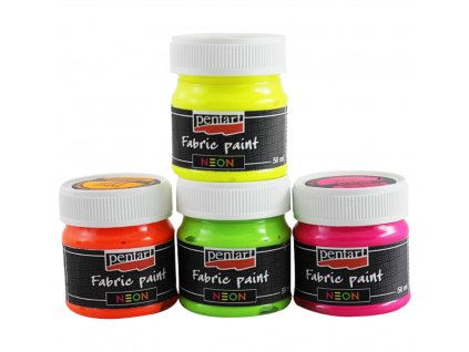 Pentart - barvy na textil neonové 50ml