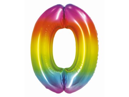 Godan - Balónek fóliový duhový s číslicí 0-9 SMART 76 cm (Číslice 9)