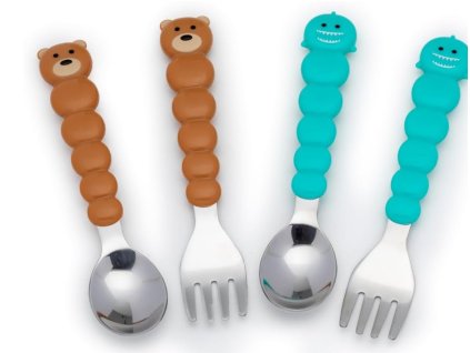 Melii dětský příbor medvěd-žralok4 ks