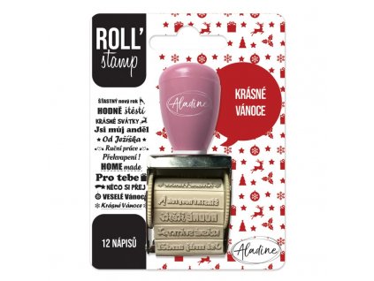 otocne razitko s napisy aladine roll stamp vanoce