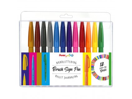 Pentel touch SES15-12 sada 12ti odstínů Brush Sign Pen