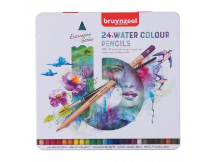 Bruynzeel Expression Watercolor pastelky 24 ks a štětec