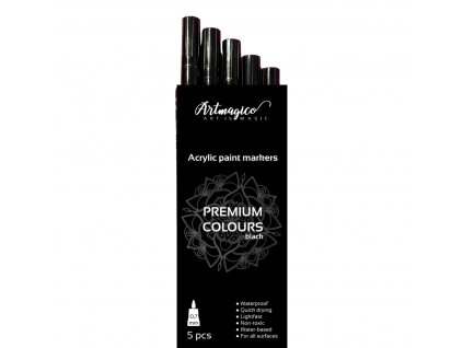 EXTRA FINE TIP BLACK 5 pc