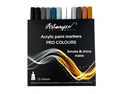 Akrylové fixy Artmagico Pro line Smoke & Shine