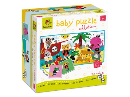 Ludattica - Oboustranné puzzle pro nejmenší Pirátský poklad - baby puzzle