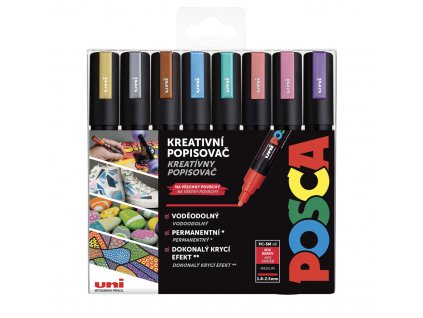 posca sada metalických barev