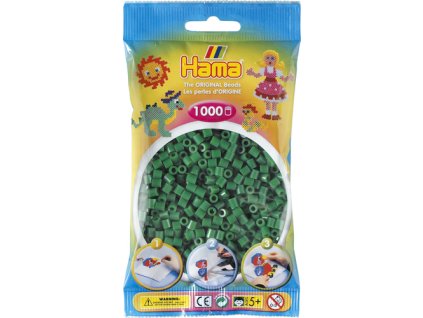 Zažehlovací korálky  - Hama- tmavě zelené- 1.000KS