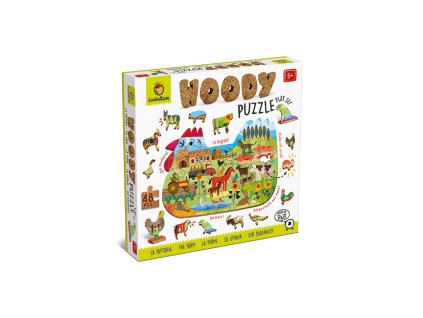 9143 ludattica drevene puzzle farma woody