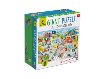 Ludattica - Obří podlahové puzzle Město EKO MĚSTO - Giant puzzle