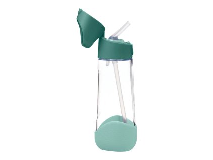 b.Box - Láhev na pití s brčkem 600 ml - emerald forest