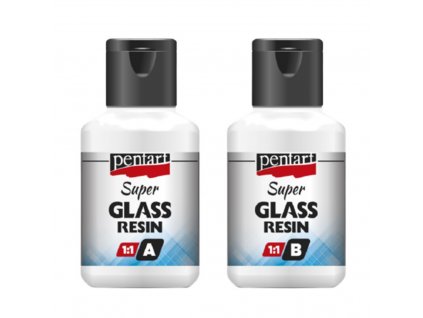 Pryskyřice SUPER GLASS RESIN PENTART dvousložková 2x40 ml