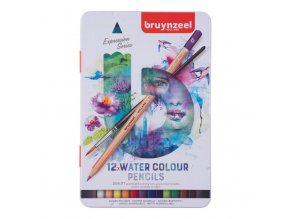 Bruynzeel Expression Watercolor pastelky 12 ks a štětec