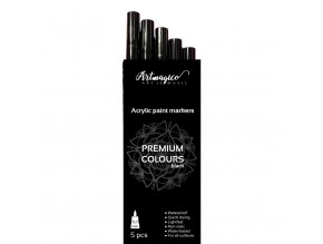 Artmagico Akrylový popisovač 5 kusů černá 0,7 mm