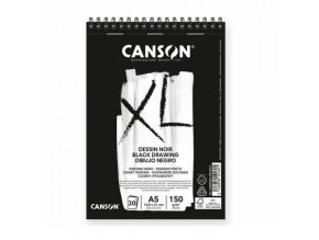 Canson XL Dessin Noir skicák kroužková vazba A5 150gr