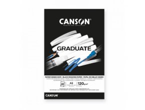 Canson Graduate Drawing Black skicák lep. A5 120g