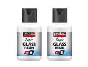 Pryskyřice SUPER GLASS RESIN PENTART dvousložková 2x40 ml