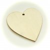 Srdce dřevěné s dírkou 10 cm