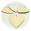 Srdce dřevěné s dírkou 10 cm