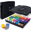 HIMI kvašové barvy - Jelly Cup Gouache Set - 56 Colours (Black Case Edition)