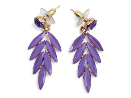 Mals Elegantní náušnice - Levandulové