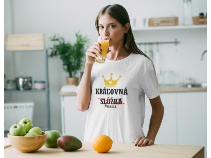 t shirt mockup of a woman drinking orange juice in the kitchen 36341 r el2