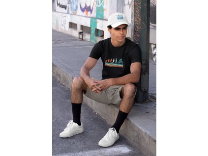 t shirt mockup featuring a young man wearing a dad hat in an urban setting 31166 (6)