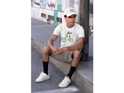 t shirt mockup featuring a young man wearing a dad hat in an urban setting 31166 (3)