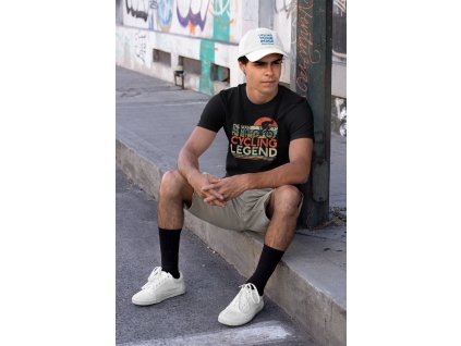 t shirt mockup featuring a young man wearing a dad hat in an urban setting 31166 (5)