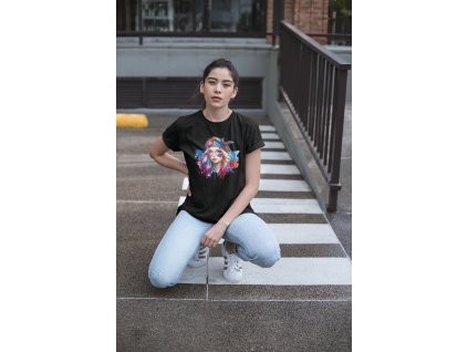 unisex tee mockup of a woman posing in a parking lot 23008 (1)