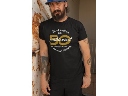 t shirt mockup featuring a bearded man leaning against a rusty wall 32841