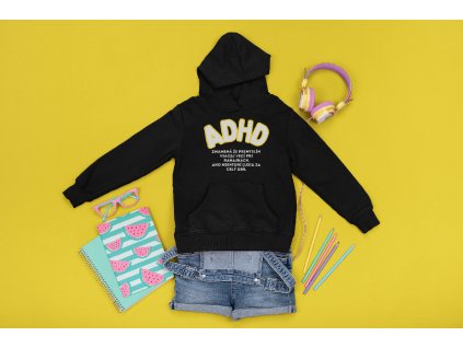 girl s outfit mockup featuring a hoodie placed by colorful school supplies m1258