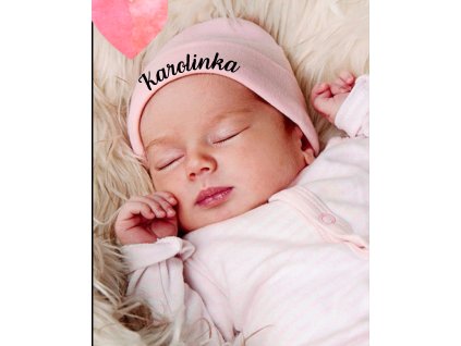 New born čiapka s menom