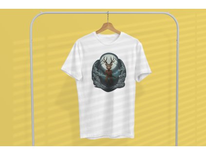 mockup of a customizable t shirt on a wooden hanger 3726 el1