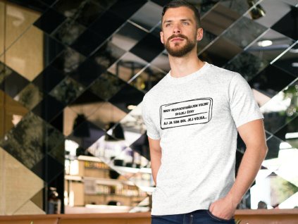 mockup of a bearded man wearing a tee in a restaurant a8590