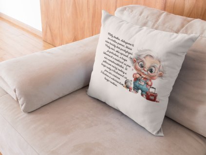 square pillow template lying on a sofa a14929