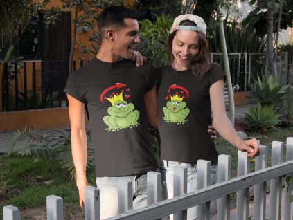 couple wearing different tees mockup walking outdoors a15536 (2)