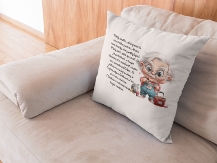 square pillow template lying on a sofa a14929