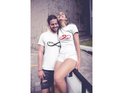 couple wearing t shirts mockup in an urban environment a20589
