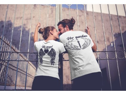 t shirt mockup featuring a young couple kissing a20585