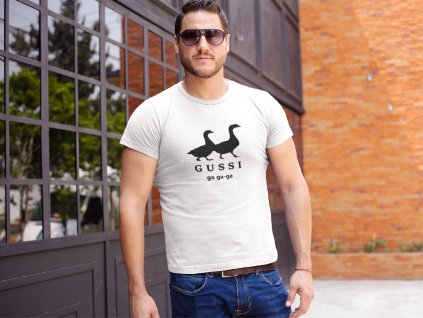 serious white guy wearing sunglasses and a tshirt template while outdoors a16004