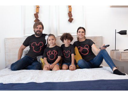 Rodinne trička s Mickey mouse čierne