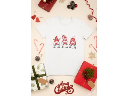 mockup of a t shirt surrounded by christmas presents and decorations 30632